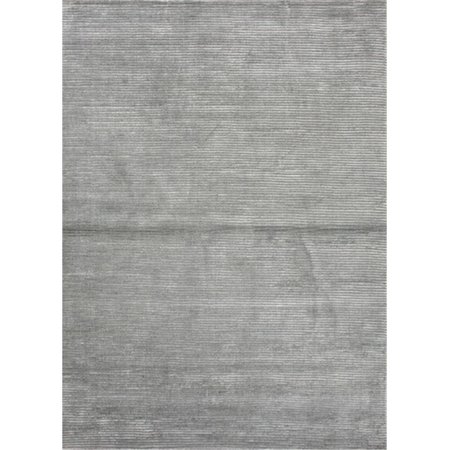JAIPUR RUGS Handmade Solid Pattern Wool/ Art Silk Blue/Gray Area Rug  10x14 RUG116114
